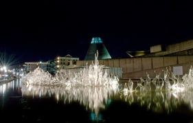 Museum of Glass reflection pond.